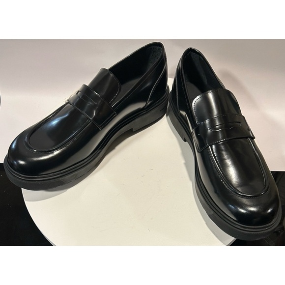 8 by YOOX Men’s Polished Leather Penny Loafers, NWT - Picture 3 of 7